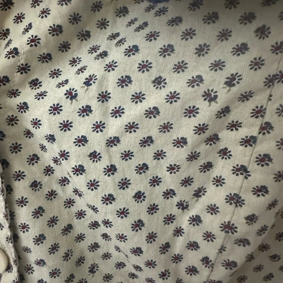 Free People Cream and Blue Floral Mini Dress - Picture 5 of 5